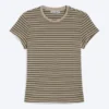 Slim Short-Sleeved Cotton T-Shirt – Dark & Light Mole Stripes Slim Short-Sleeved Cotton T-Shirt – Dark & Light Mole Stripes