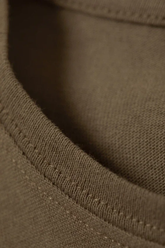 Slim Short-Sleeved Cotton T-Shirt – Dark Mole Slim Short-Sleeved Cotton T-Shirt – Dark Mole