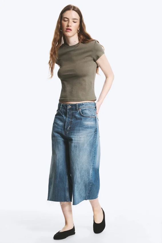 Slim Short-Sleeved Cotton T-Shirt – Dusty Khaki Green Slim Short-Sleeved Cotton T-Shirt – Dusty Khaki Green