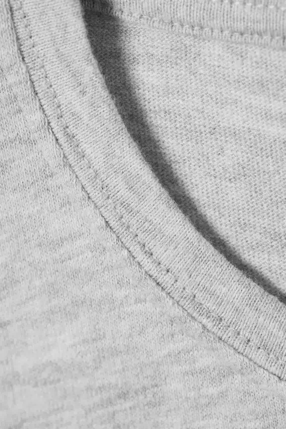 Slim Short-Sleeved Cotton T-Shirt – Grey Melange Slim Short-Sleeved Cotton T-Shirt – Grey Melange