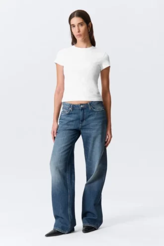 Slim Short-Sleeved Cotton T-Shirt – White