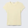 Slim Short-Sleeved V-Neck T-Shirt – Light Beige Slim Short-Sleeved V-Neck T-Shirt – Light Beige