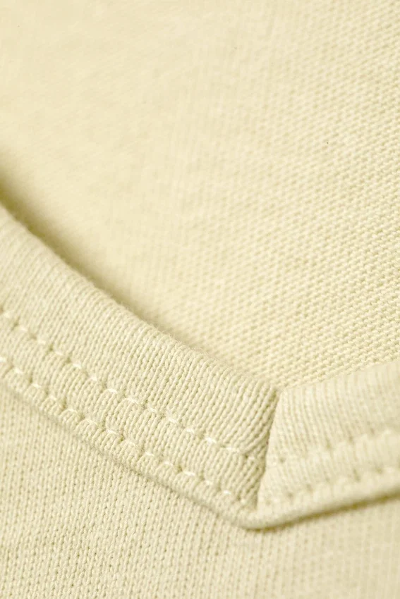 Slim Short-Sleeved V-Neck T-Shirt – Light Beige Slim Short-Sleeved V-Neck T-Shirt – Light Beige