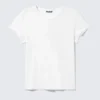 Slim Short-Sleeved V-Neck T-Shirt – White Slim Short-Sleeved V-Neck T-Shirt – White