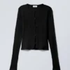 Slim Single-Breasted Cardigan – Black Slim Single-Breasted Cardigan – Black