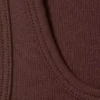 Slim Square Neck Ribbed Tank Top – Burgundy Slim Square Neck Ribbed Tank Top – Burgundy