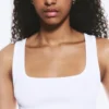 Slim Square Neck Ribbed Tank Top – White Slim Square Neck Ribbed Tank Top – White