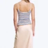 Slim Strap Tank Top – Blue/Pink Multistripe Slim Strap Tank Top – Blue/Pink Multistripe