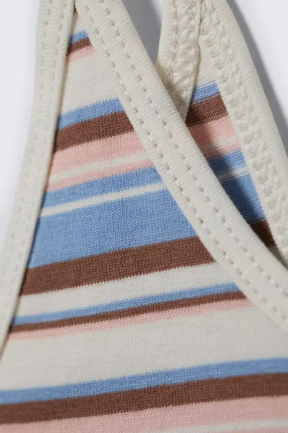 Slim Strap Tank Top – Blue/Pink Multistripe Slim Strap Tank Top – Blue/Pink Multistripe