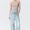 Slim Strap Tank Top – Grey Melange Slim Strap Tank Top – Grey Melange
