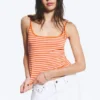 Slim Strap Tank Top – Striped Pink/Orange Slim Strap Tank Top – Striped Pink/Orange