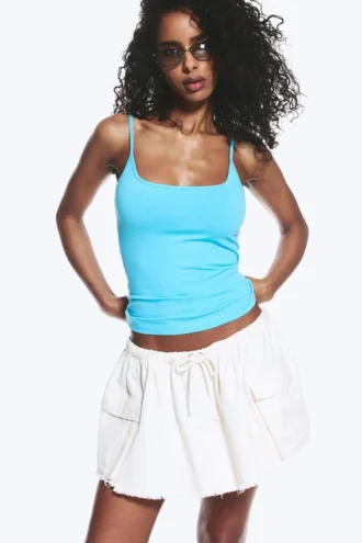 Slim Strap Tank Top – Turquoise Slim Strap Tank Top – Turquoise