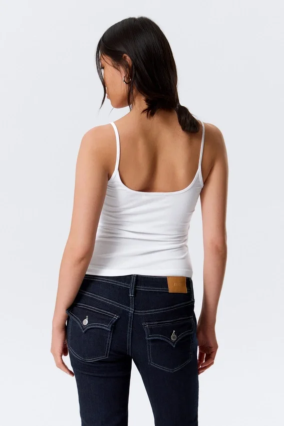 Slim Strap Tank Top – White Slim Strap Tank Top – White