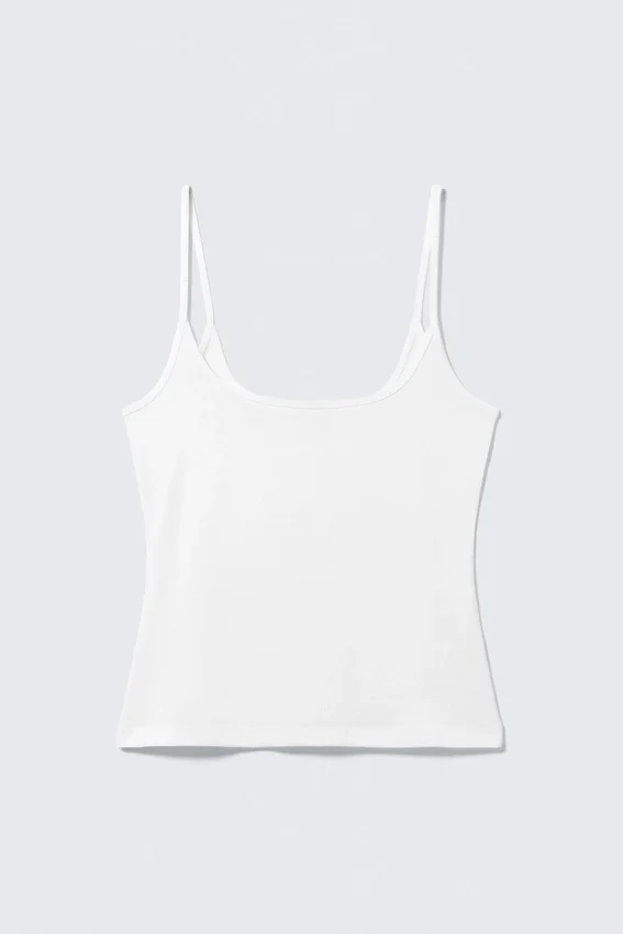 Slim Strap Tank Top – White Slim Strap Tank Top – White