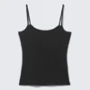Slim Strappy Tank Top – Black Slim Strappy Tank Top – Black