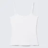 Slim Strappy Tank Top – White Slim Strappy Tank Top – White
