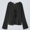Slim Tie Top – Black Slim Tie Top – Black