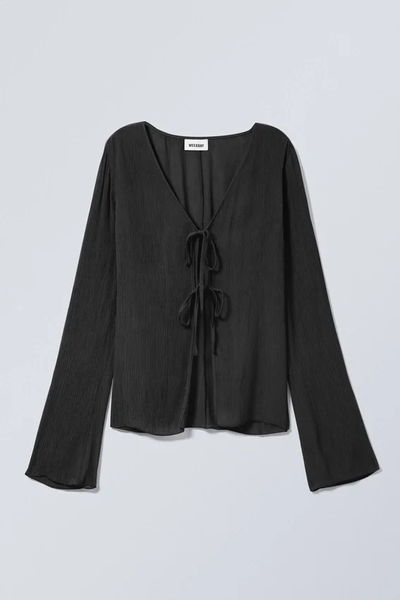 Slim Tie Top – Black Slim Tie Top – Black
