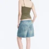 Slim V-Neck Cotton Singlet – Dusty Khaki Green Slim V-Neck Cotton Singlet – Dusty Khaki Green