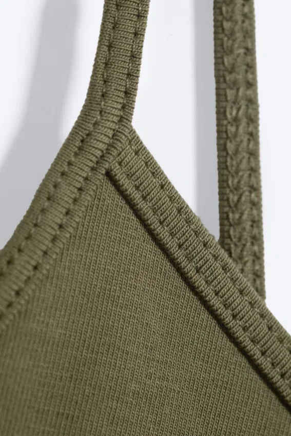 Slim V-Neck Cotton Singlet – Dusty Khaki Green Slim V-Neck Cotton Singlet – Dusty Khaki Green