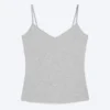 Slim V-Neck Cotton Singlet – Light Dusty Grey Melange Slim V-Neck Cotton Singlet – Light Dusty Grey Melange