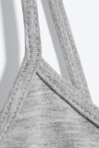 Slim V-Neck Cotton Singlet – Light Dusty Grey Melange Slim V-Neck Cotton Singlet – Light Dusty Grey Melange