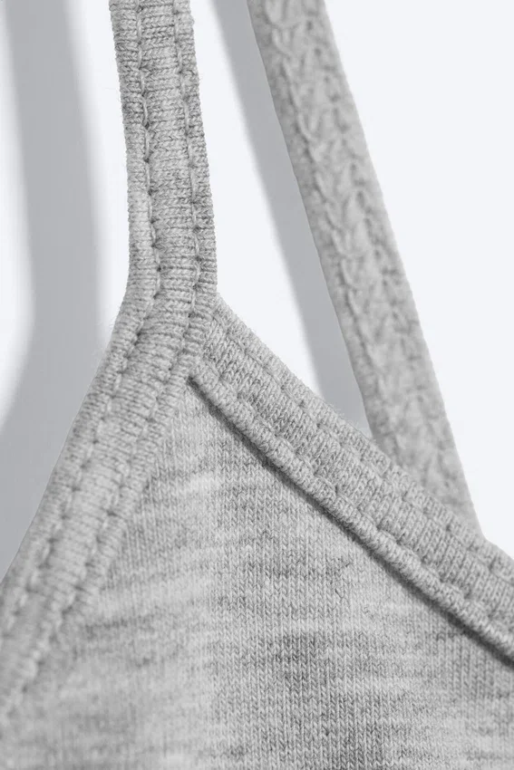 Slim V-Neck Cotton Singlet – Light Dusty Grey Melange Slim V-Neck Cotton Singlet – Light Dusty Grey Melange