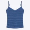 Slim V-Neck Cotton Singlet – Striped Blue/Black Slim V-Neck Cotton Singlet – Striped Blue/Black