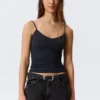Slim V-Neck Cotton Singlet – Striped Dark Blue Slim V-Neck Cotton Singlet – Striped Dark Blue