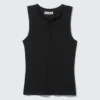 Slim V-Neck Sleeveless Top – Black Slim V-Neck Sleeveless Top – Black