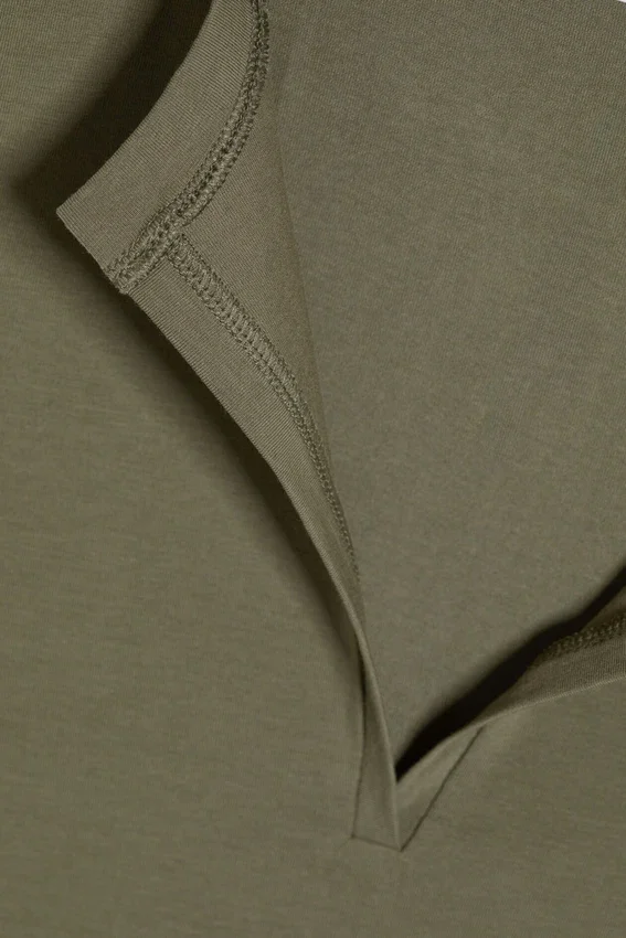 Slim V-Neck Sleeveless Top – Dusty Khaki Green Slim V-Neck Sleeveless Top – Dusty Khaki Green