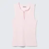 Slim V-Neck Sleeveless Top – Light Pink Slim V-Neck Sleeveless Top – Light Pink