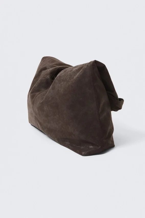 Slouchy Faux Leather Shoulder – Dark Brown Slouchy Faux Leather Shoulder – Dark Brown
