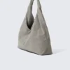 Slouchy Faux Leather Shoulder – Dusty Grey Slouchy Faux Leather Shoulder – Dusty Grey