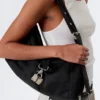 Small Slouched Clasp Shoulder Bag – Black Small Slouched Clasp Shoulder Bag – Black