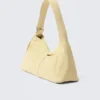 Small Slouched Clasp Shoulder Bag – Light Yellow Small Slouched Clasp Shoulder Bag – Light Yellow