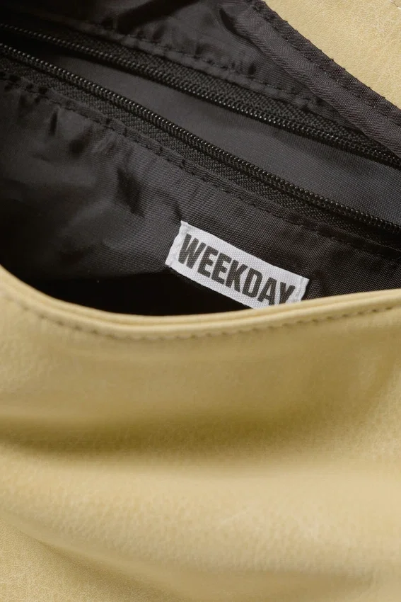 Small Slouched Clasp Shoulder Bag – Light Yellow Small Slouched Clasp Shoulder Bag – Light Yellow