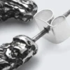 Smashed Chunky Hoop Earrings – Silver Smashed Chunky Hoop Earrings – Silver