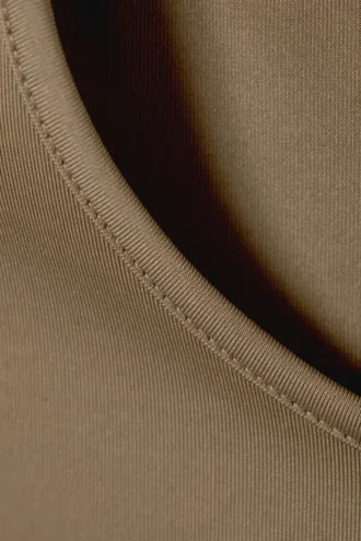 Smooth Fitted Tank Top – Dark Beige