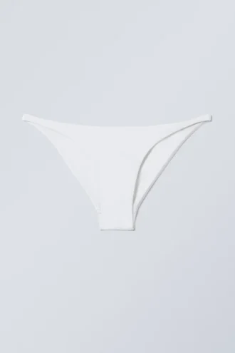Smooth Low-Rise Bikini Bottoms – White