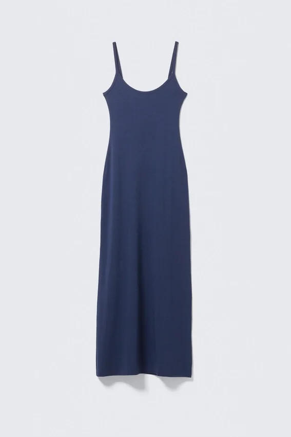 Smooth Strap Maxi Dress – Dark Blue Smooth Strap Maxi Dress – Dark Blue