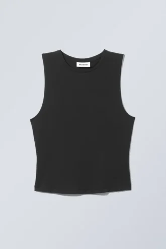 Soft Brushed Tank Top – Black