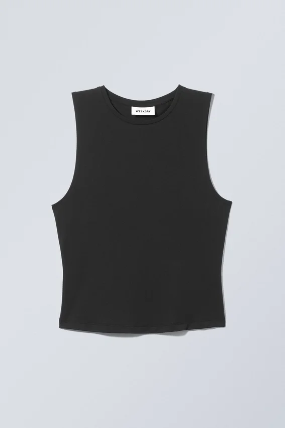 Soft Brushed Tank Top – Black Soft Brushed Tank Top – Black