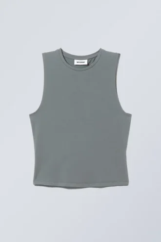 Soft Brushed Tank Top – Dark Turquoise