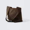 Soft Canvas Shoulder Bag – Dark Brown Soft Canvas Shoulder Bag – Dark Brown
