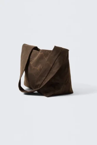 Soft Canvas Shoulder Bag – Dark Brown Soft Canvas Shoulder Bag – Dark Brown