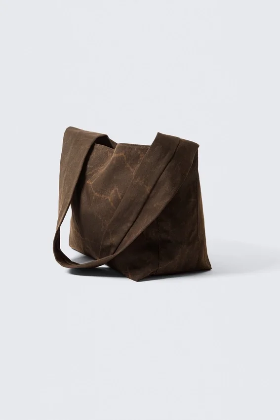 Soft Canvas Shoulder Bag – Dark Brown Soft Canvas Shoulder Bag – Dark Brown