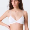 Soft Cotton Triangle Bra – White Soft Cotton Triangle Bra – White