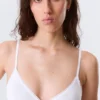 Soft Cotton Triangle Bra – White Soft Cotton Triangle Bra – White