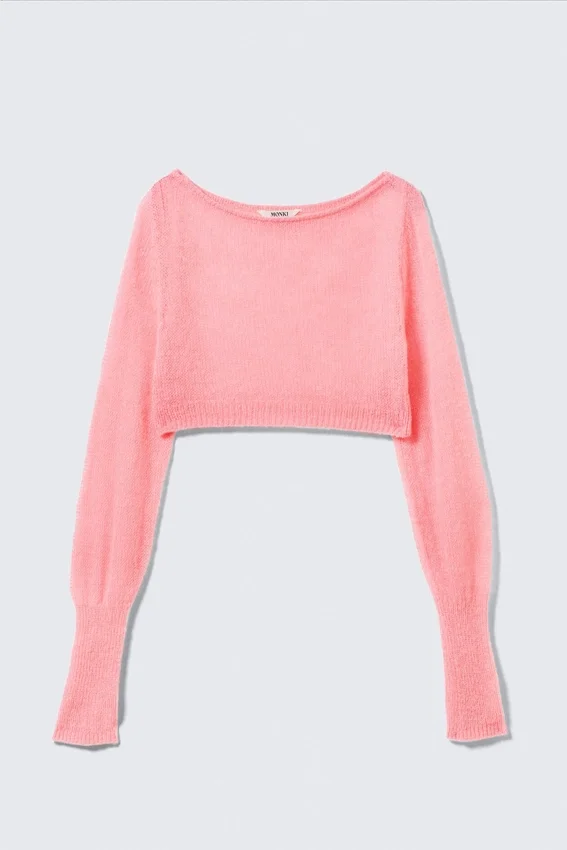 Soft Cropped Pyjama Sweater – Pink Soft Cropped Pyjama Sweater – Pink
